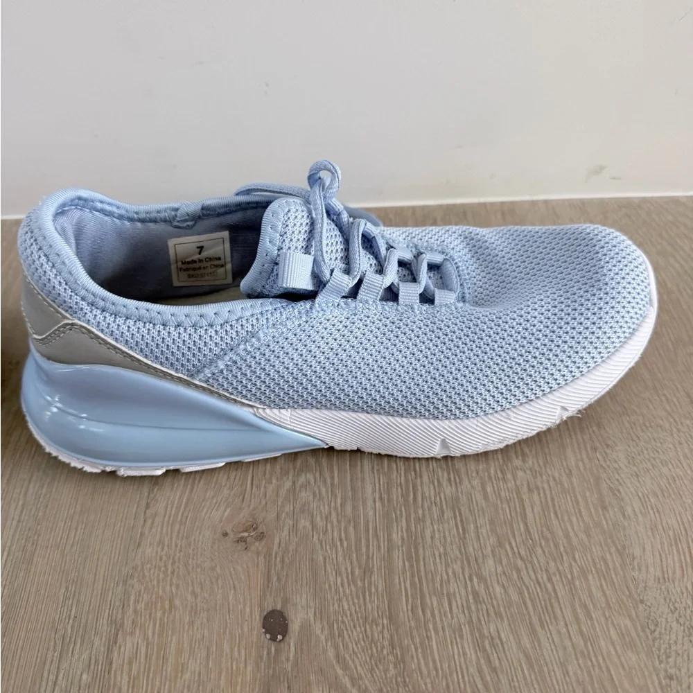 Like New ACX Comfortable Light Blue Knit Sneakers size 7 - Picture 6 of 9